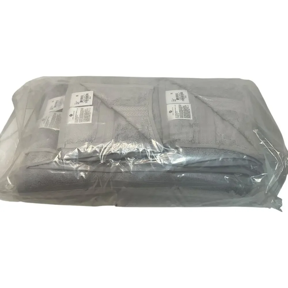 Hotel Collection Finest Elegance Luxury Turkish Cotton Bath Sheet/Hand Set Gray